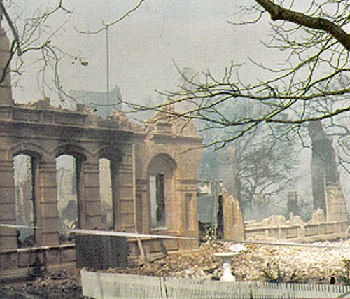 Old Main rubble