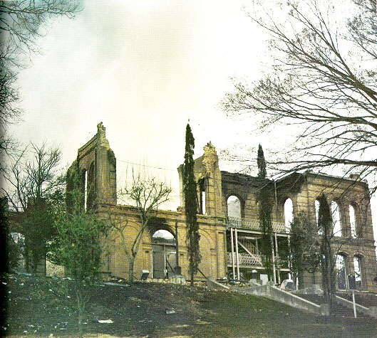 Remaining brick structures of Old Main