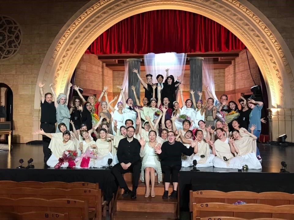 Full cast and crew of SHSU Opera&rsquo;s 2018 co-production of Dido and Aeneas with Kobe College in Nishinomiya,  Japan