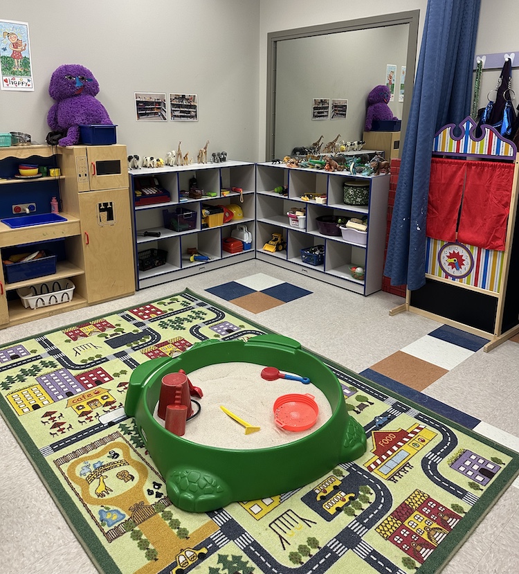 The play therapy room at the Jack Staggs Counseling Clinic in Huntsville provides young clients with a safe and engaging space.