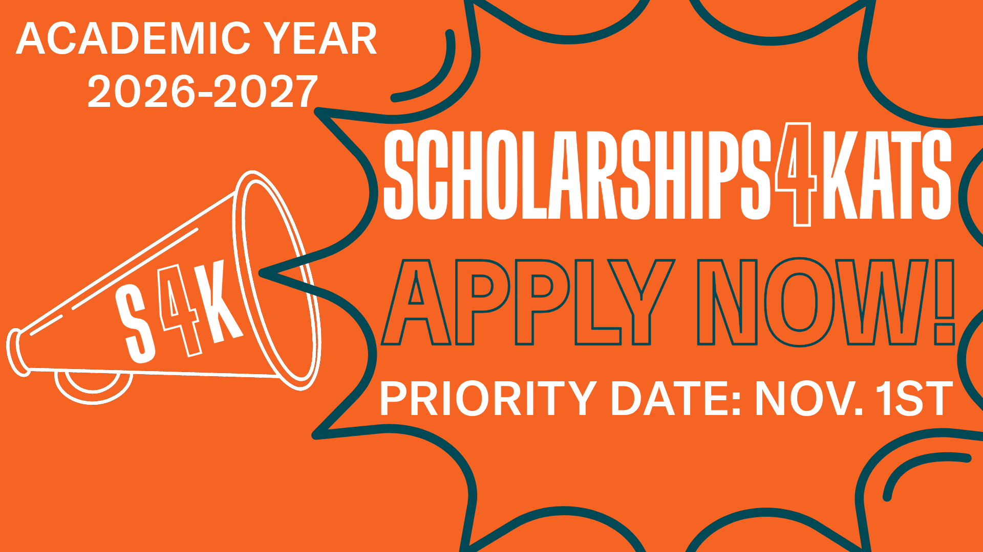 Scholarships for Kats is now open for academic year 2026 to 2027
