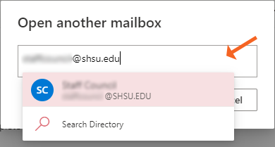 Other Mailbox Name OWA Enter Shared Mailbox